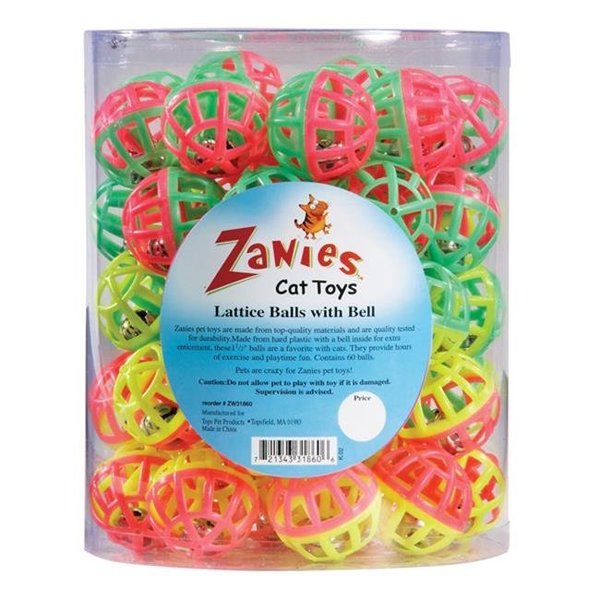 Pet Pals Pet Pals ZA0345 50 Zanies Lattice Balls Canister 50 Pcs ZA0345 50